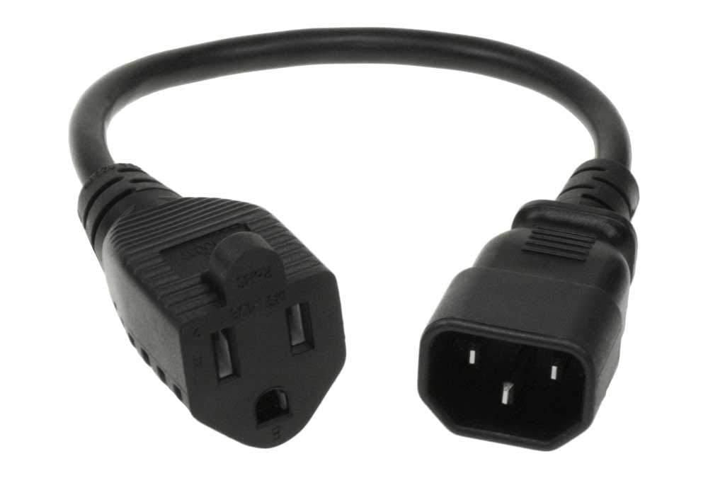 Microconnect Pe110403sjtc14-It Cable De Transmisión Negro 0,3 M Nema 5-15r C14 Acoplador