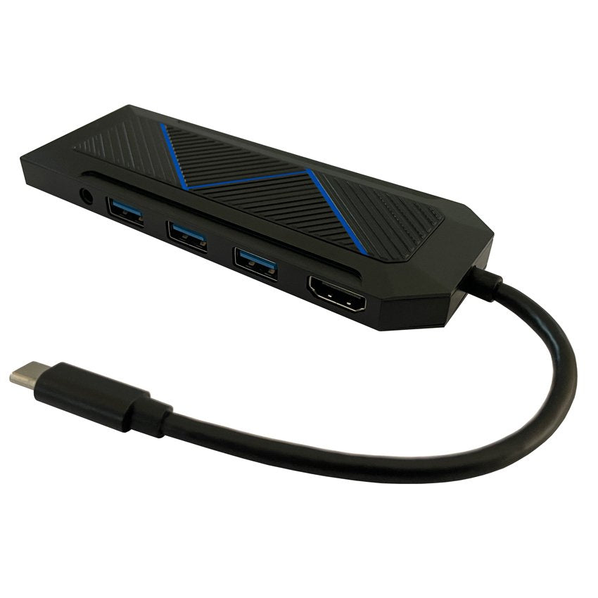 EAN 4260070129100 - LC-Power LC-HUB-C-MULTI-6-RGB hub de interfaz USB 3.2 Gen 2 (3.1 Gen 2) Type-C 5000 Mbit/s Negro imagen 5