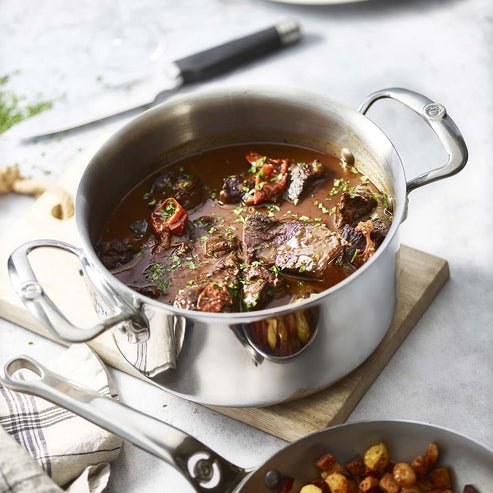 De Buyer Affinity Saucepot Acero Inoxidable Con Tapa 28 Cm Olla