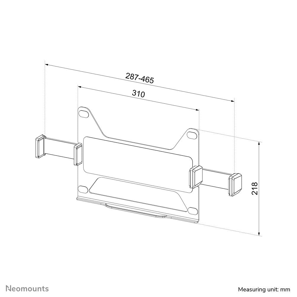 Neomounts Soporte Para Portátil 100x100 -8kg 11.6-17.3'' Fix Negro