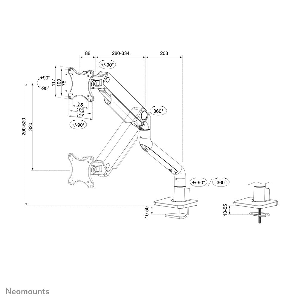 EAN 8717371441418 - Neomounts DS70S-950WH1 soporte para monitor 124,5 cm (49") Escritorio Blanco imagen 20