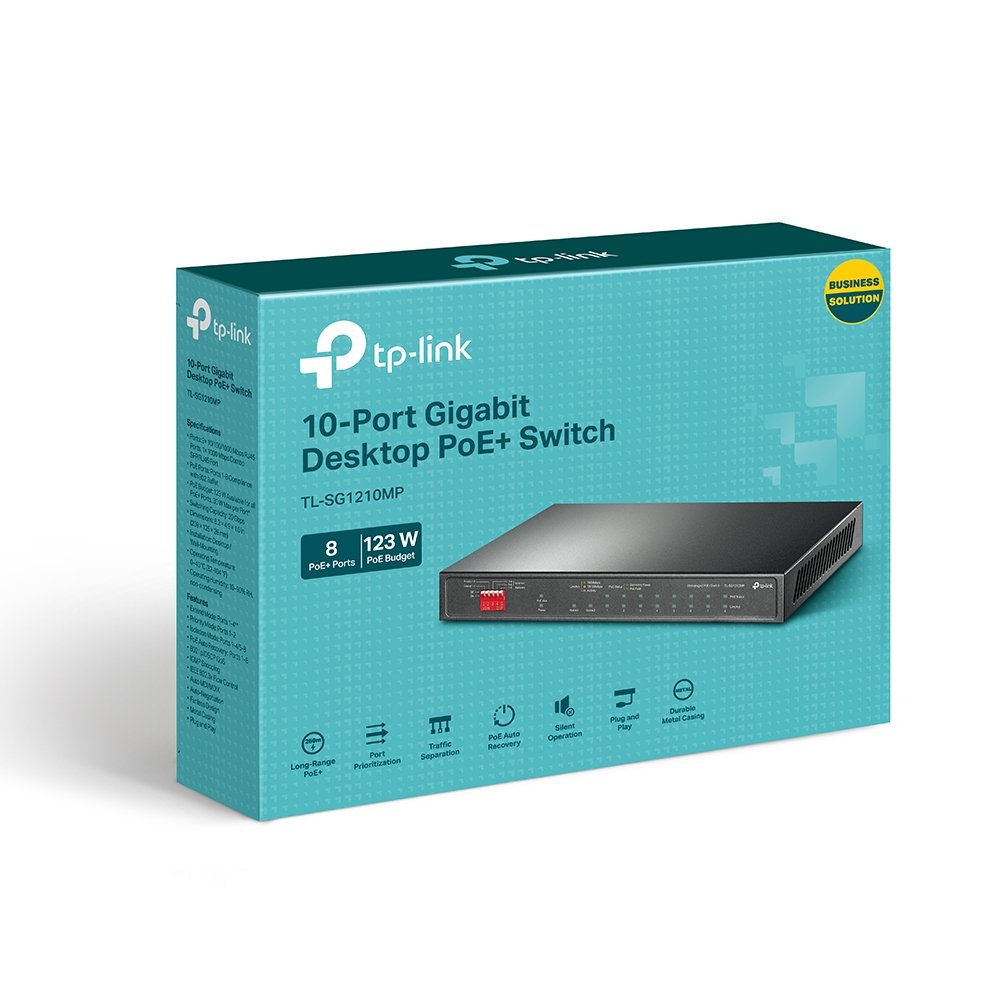 EAN 6935364052683 - TP-Link TL-SG1210MP switch No administrado Gigabit Ethernet (10/100/1000) Energía sobre Ethernet (PoE) Ne imagen 4