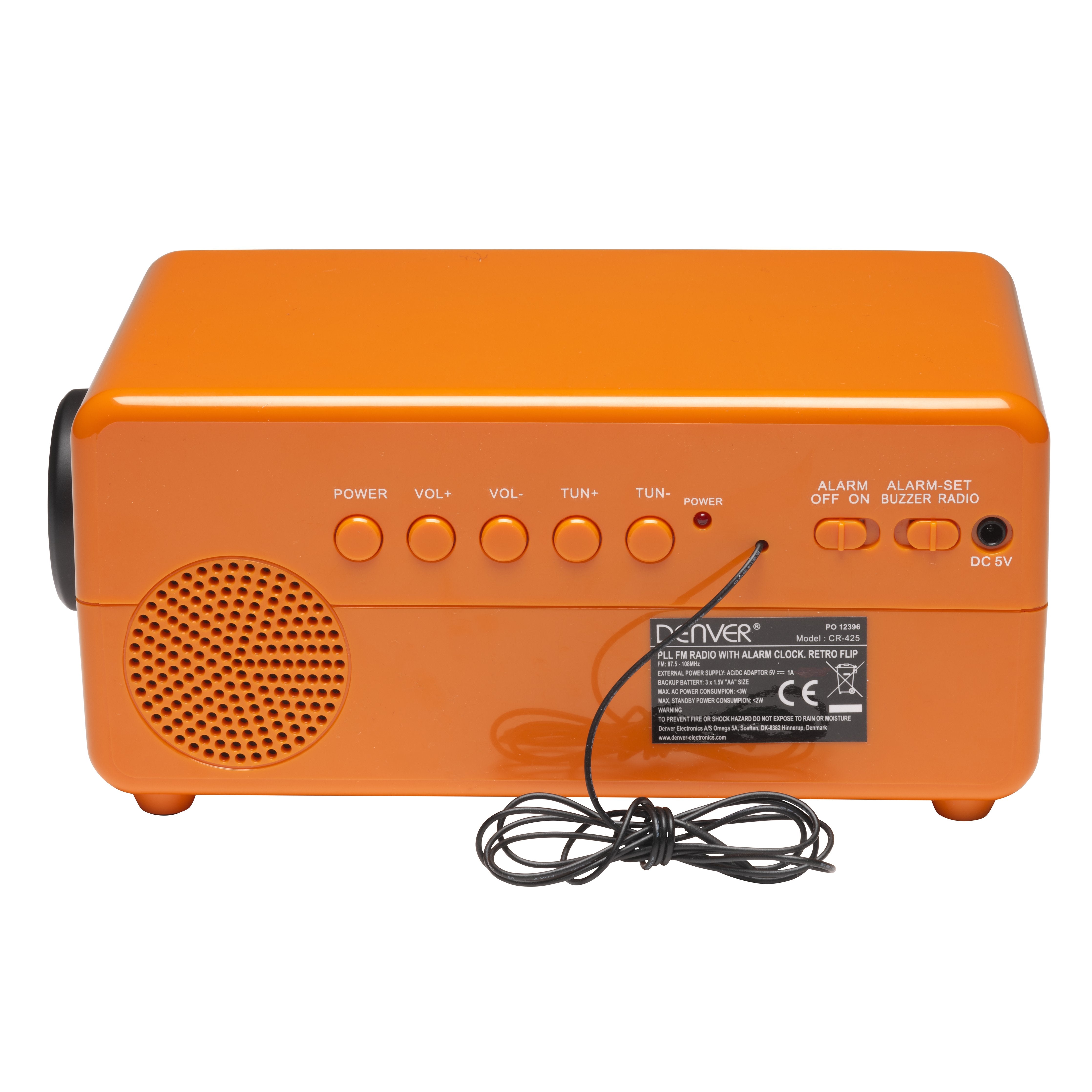 EAN 5706751043130 - Denver CR-425 radio Reloj Analógico y digital Naranja imagen 6
