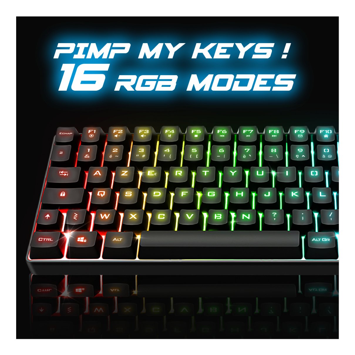 Teclado Español Semi-Mecanico Spirit Of Gamer Elite K70 Rgb Inalambrico