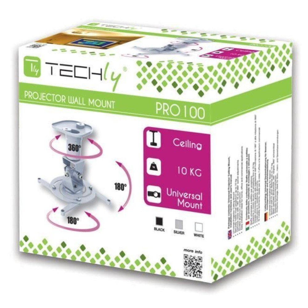 EAN 8054529022403 - Techly ICA-PM 100BK montaje para projector Techo Negro imagen 2