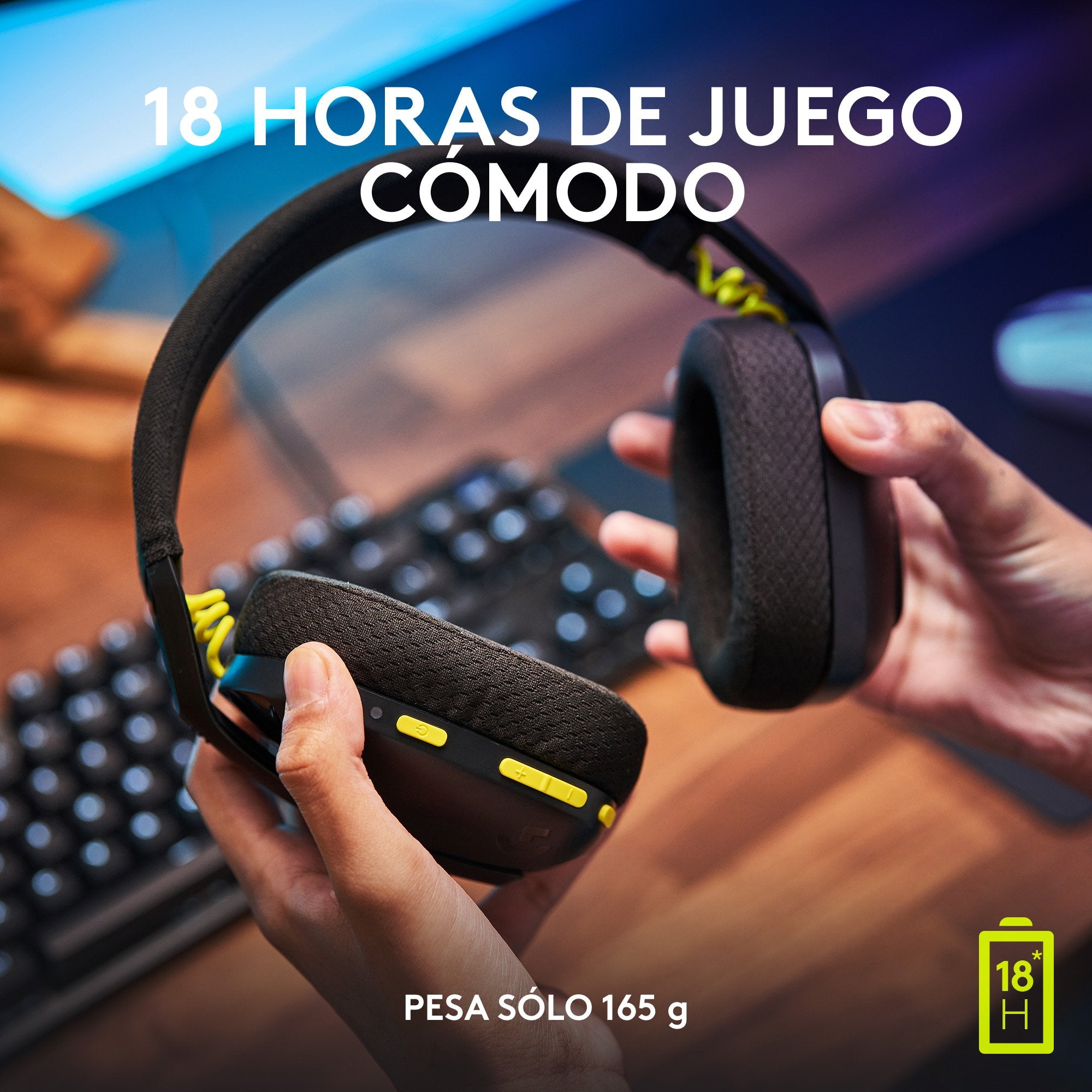 EAN 5099206095007 - Logitech G 981-001050 auricular y casco Auriculares Inalámbrico Diadema Juego Bluetooth Negro, Amarillo imagen 12