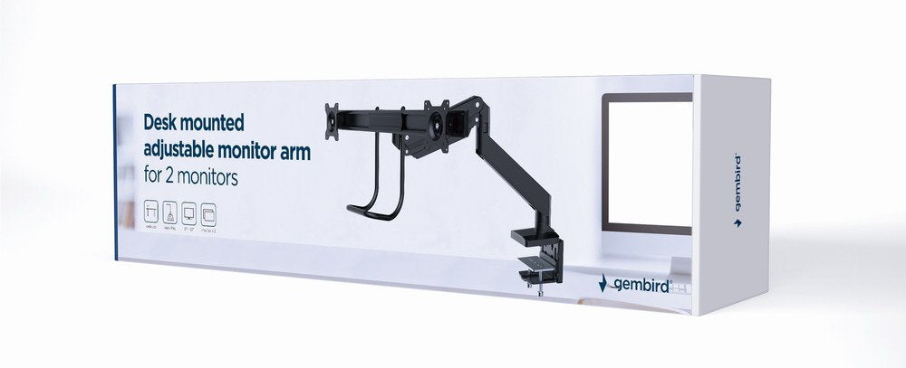 EAN 8716309127684 - Gembird MA-DA2-04 soporte para monitor 81,3 cm (32") Escritorio Negro imagen 19