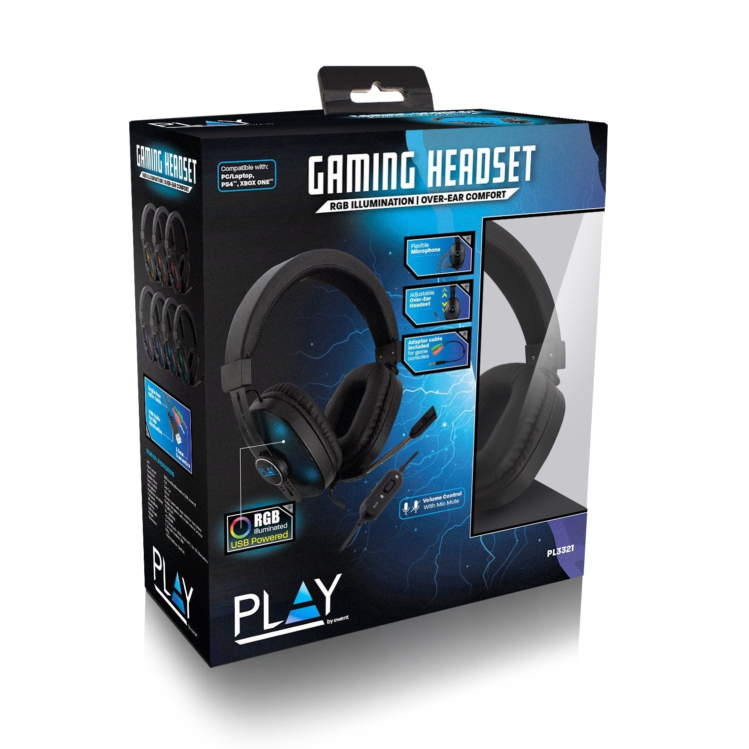 EAN 8054392615061 - Ewent Play PL3321 Auriculares Alámbrico Diadema Juego Negro imagen 9