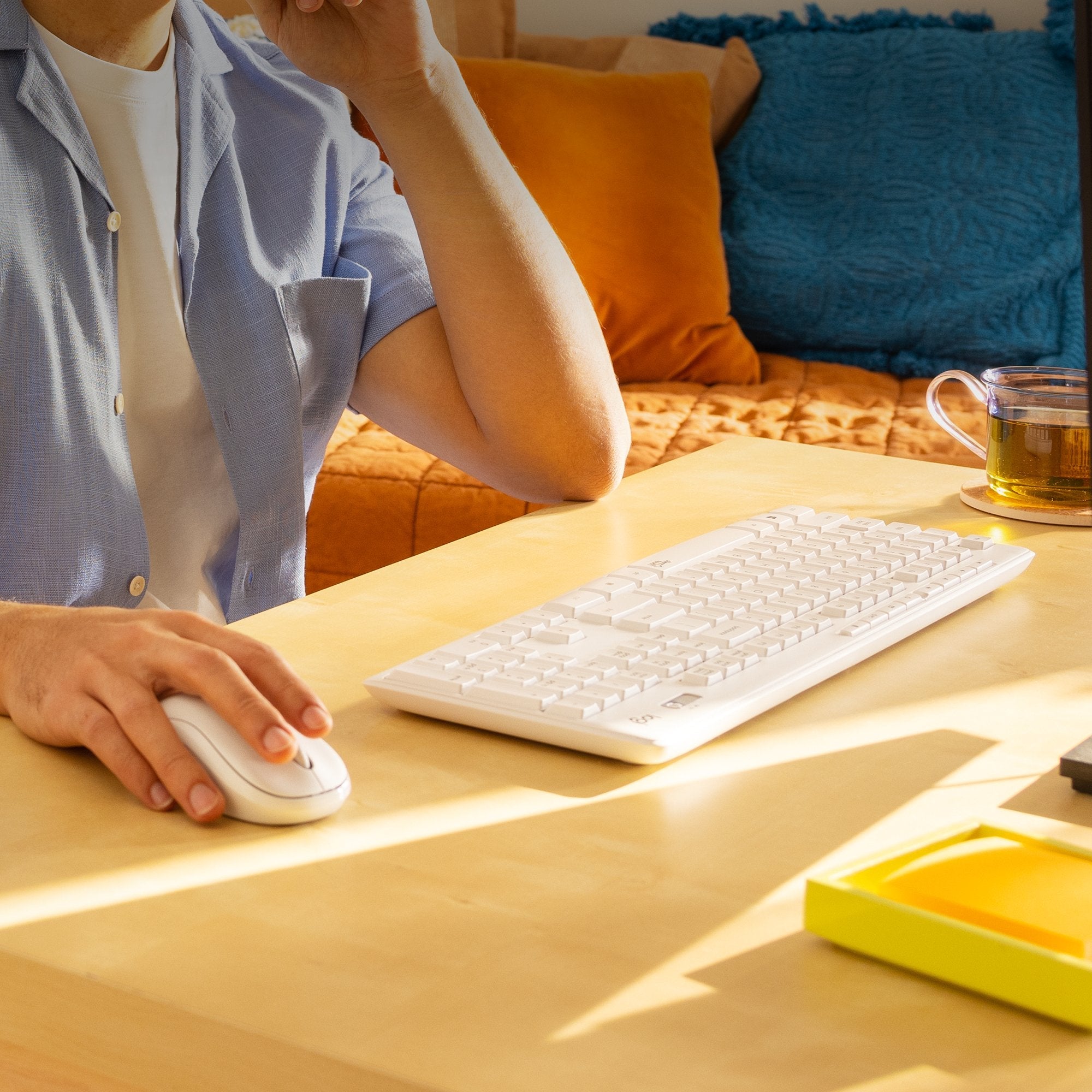 Logitech Teclado (Suizo) + Raton Mk295 Silent Combo Rf Inalámbrico Qwertz Blanco