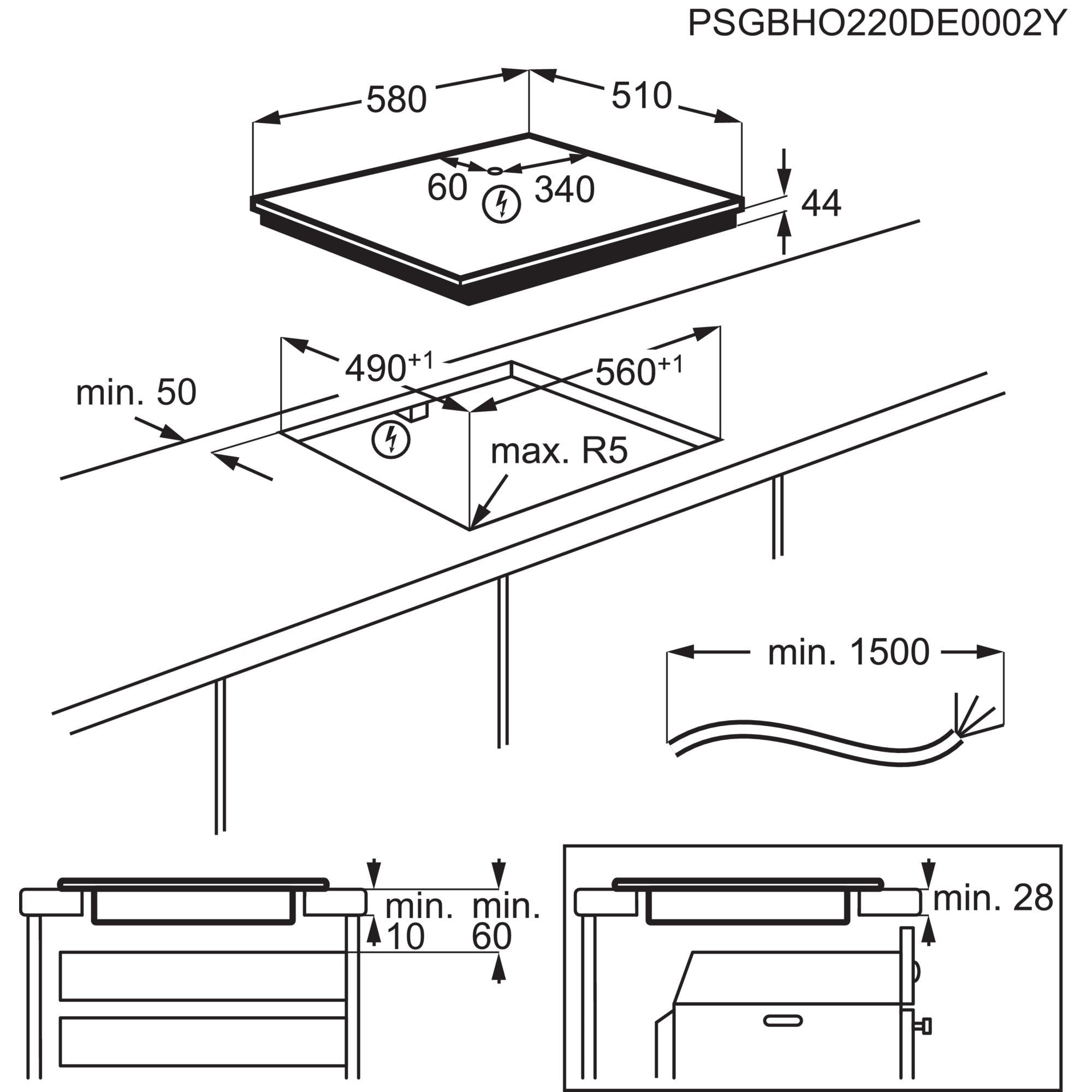 EAN 7333394049441 - Electrolux EIS62453IZ Negro Integrado 60 cm Con placa de inducción 4 zona(s) imagen 22