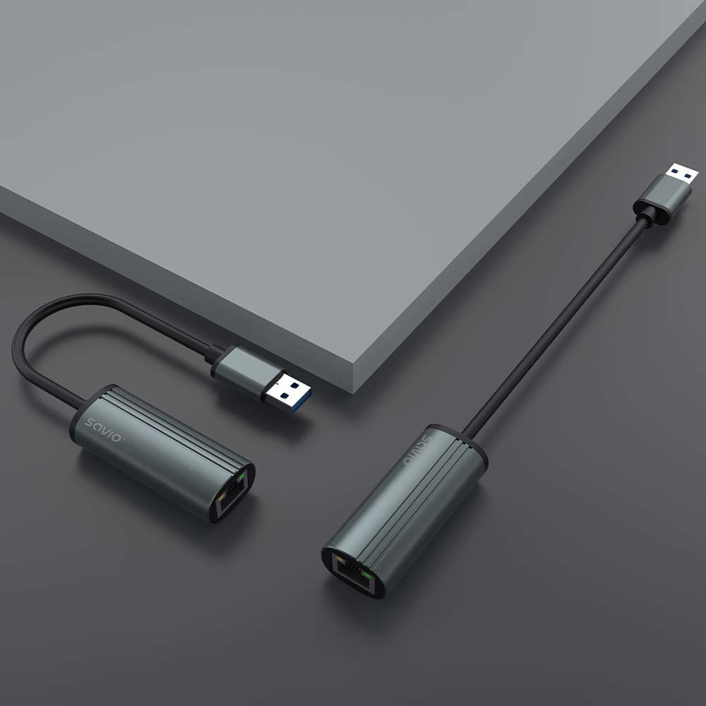 Savio Ak-55 Adapter Usb-A 3.1 Gen 1 Do Rj-45 Gigabit Ethernet