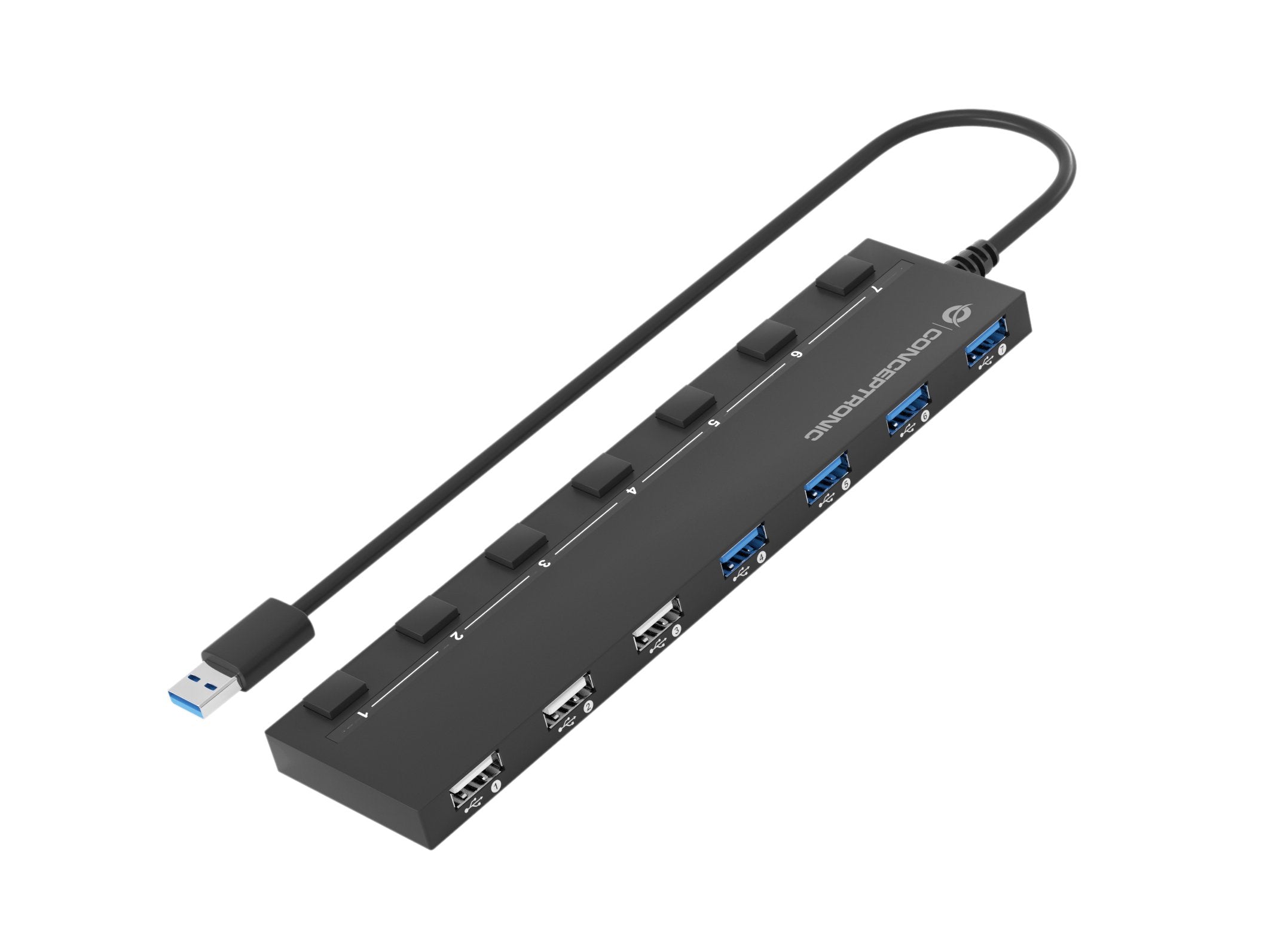 EAN 4015867226339 - Conceptronic HUBBIES09BP hub de interfaz USB 3.2 Gen 1 (3.1 Gen 1) Type-A 5000 Mbit/s Negro imagen 3
