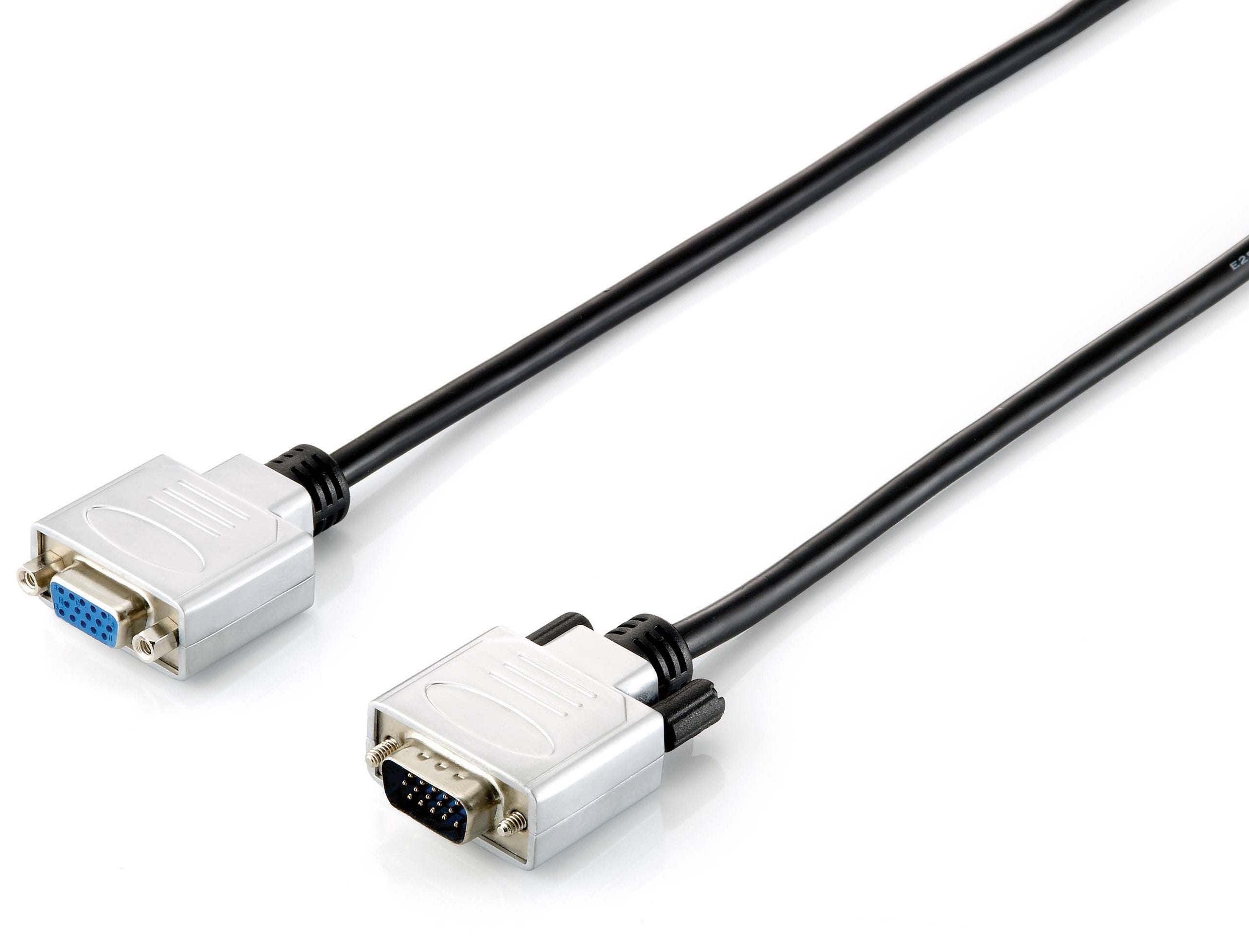 Cable Alargo Svga Equip 3coax Macho - Hembra 15m Con Ferritas Carcasa Metalica Hq 118855