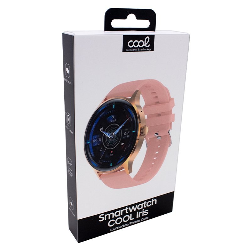 Cool Smartwatch Iris Silicona Rosa (Amoled, Llamadas, Salud, Deporte)