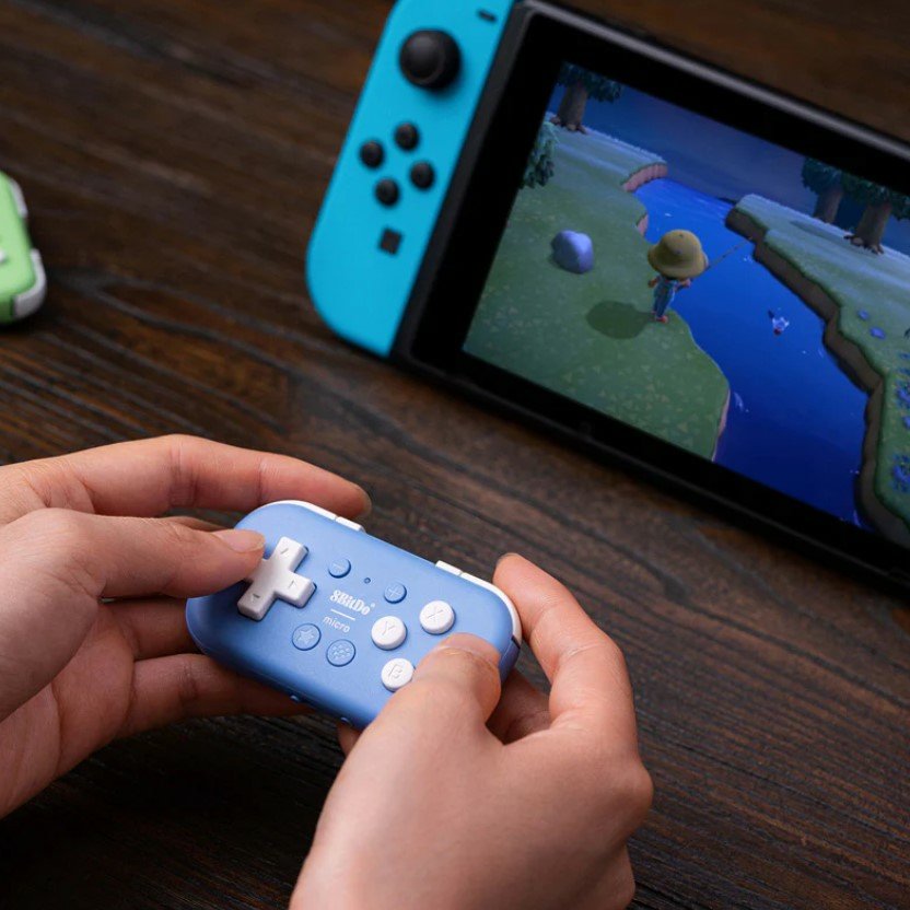 8bitdo Micro Bluetooth Gamepad Azul, Para Nintendo Switch, Android, Raspberry Pi Ret00384