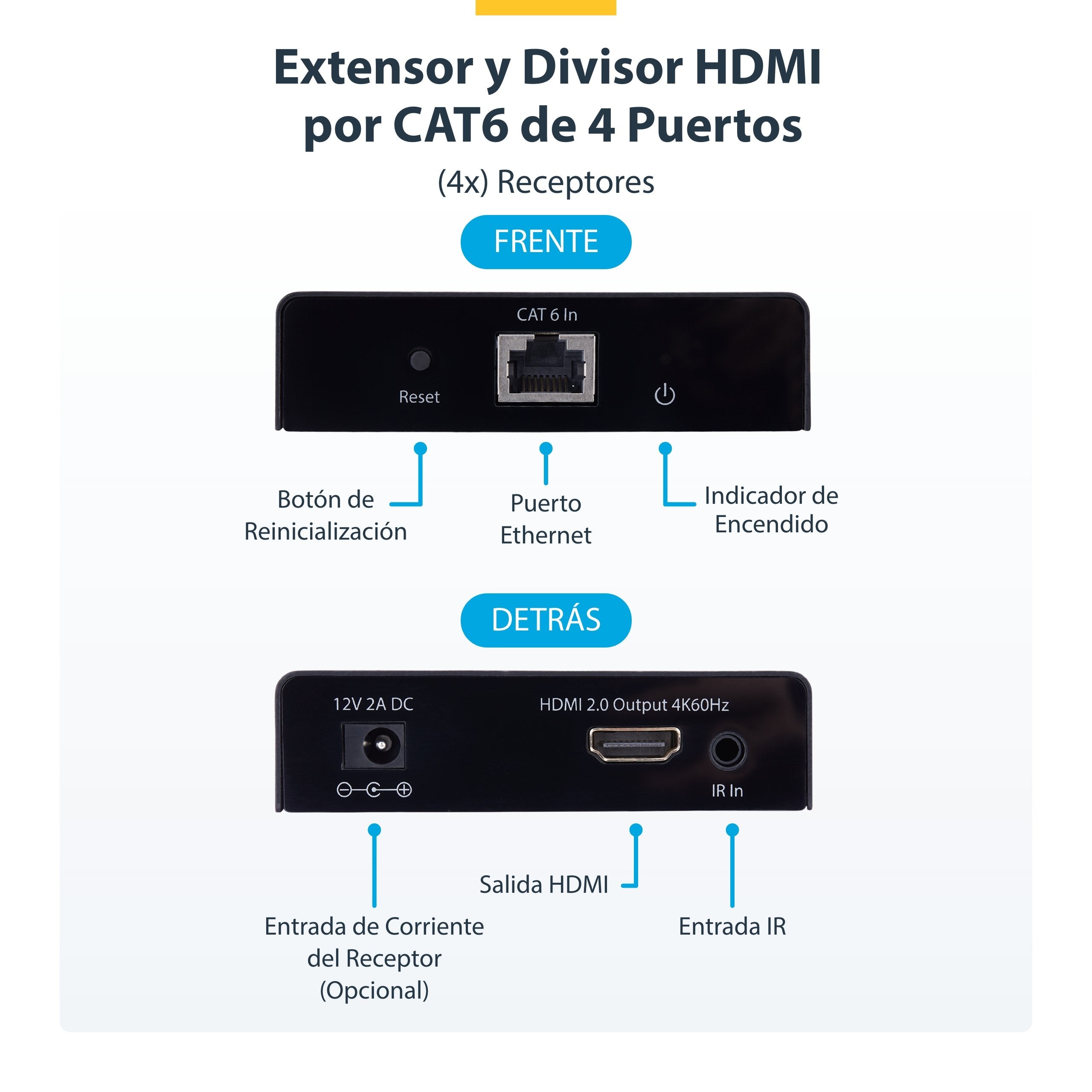 EAN 0065030916165 - StarTech.com 4K7014IC-EXTEND-HDMI extensor audio/video Transmisor y receptor de señales AV Negro imagen 5