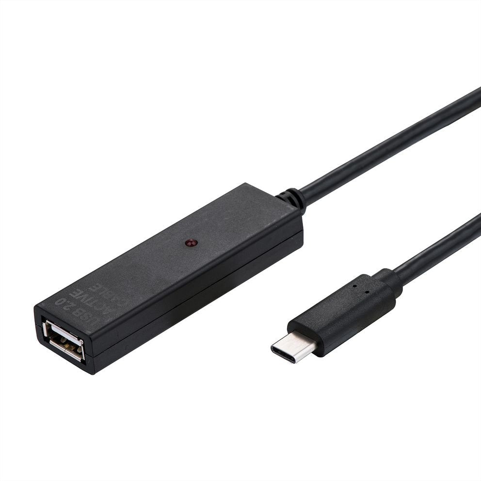 Value Usb 2.0 Verlngerung, Aktiv, Mit Repeater, A-C, Schwarz, 20 M