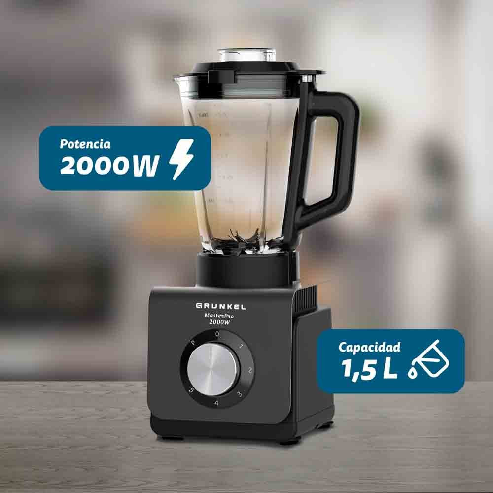 EAN 8426156018300 - Grunkel BAT-2000 MASTERPRO licuadora 1,5 L Batidora de vaso 2000 W Negro, Transparente imagen 3