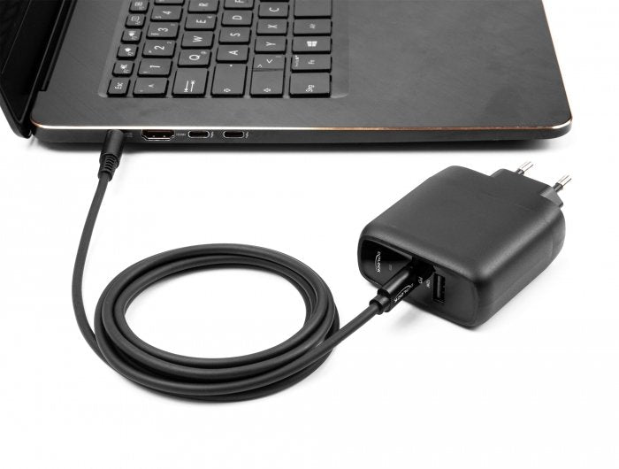 Delock Notebook Ladecable Usb Type-C Stecker Zu Hp 4,8 X 1,7 Mm Stecker