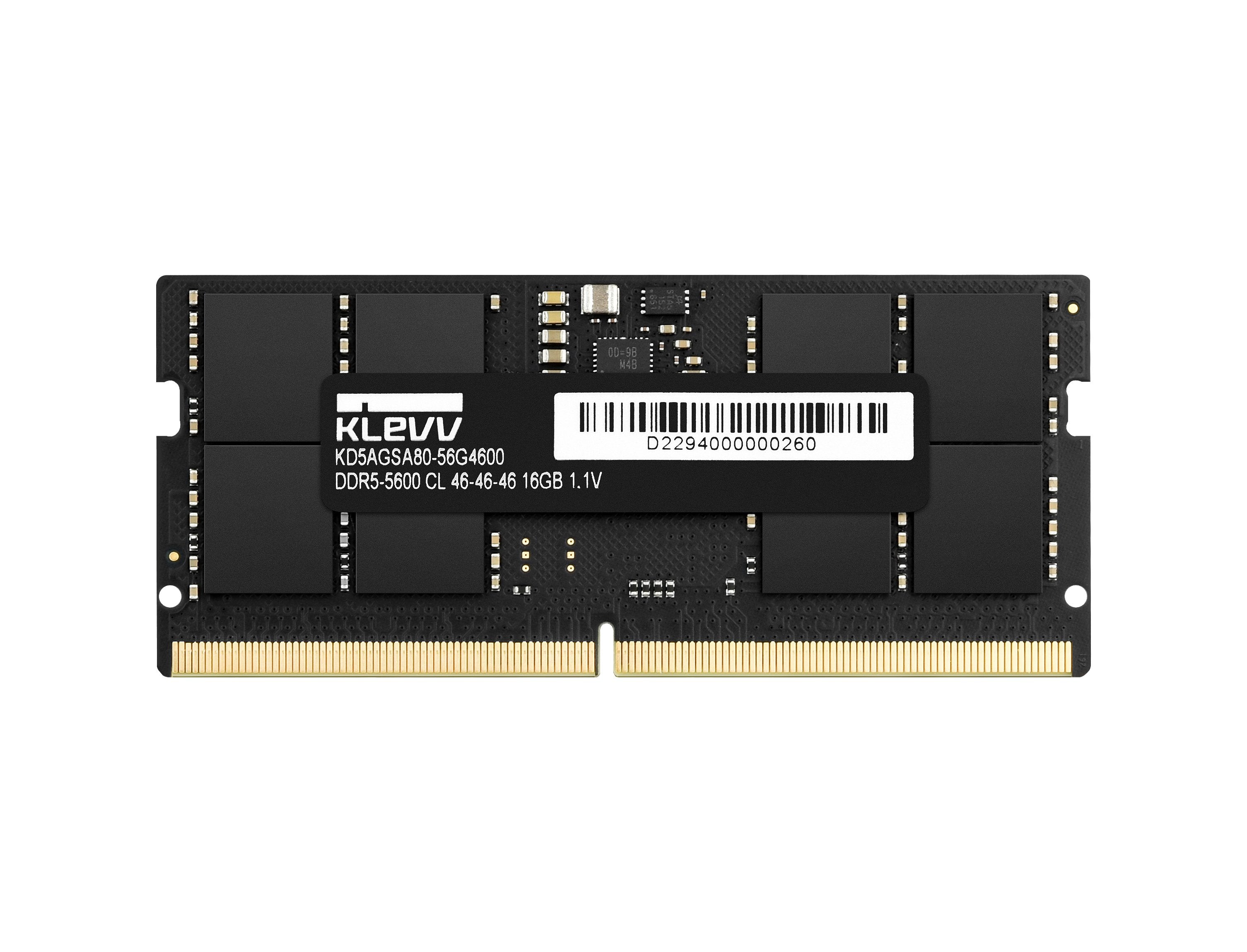 Memoria Klevv 16 Gb 1x16gb Ddr5-Ram So-Dimm Pc5600 Cl46