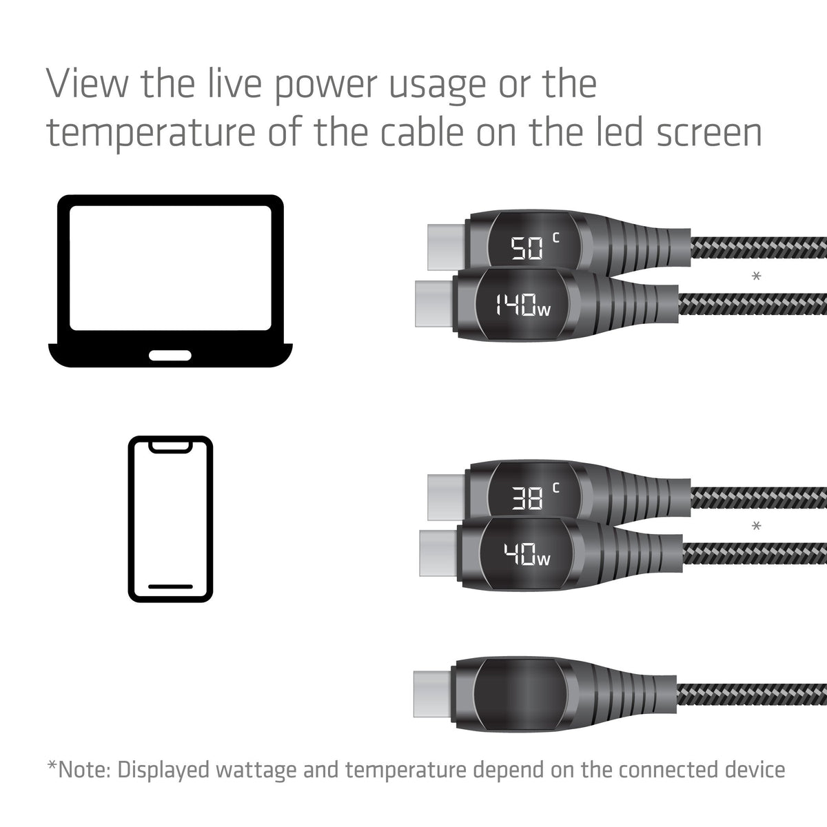 Club3d Usb-C Sicherheitsladekabel 240w 2m Lade-Display M/M Retail