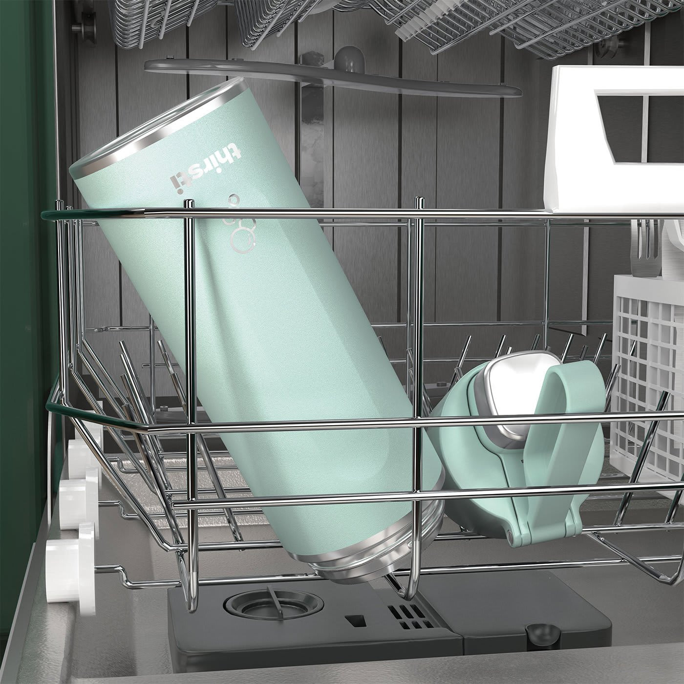 EAN 0622356293730 - Ninja Thirsti Uso diario, Fitness, Senderismo, Deportes 700 ml Plástico, Acero inoxidable Color menta imagen 3