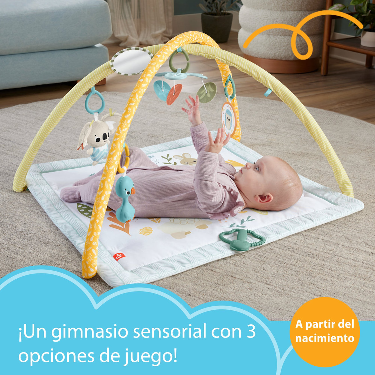 EAN 0194735171385 - Fisher-Price Sensimals HRB15 gimnasio para bebé y tapete de juego Tela, Plástico Multicolor Gimnasio para imagen 9