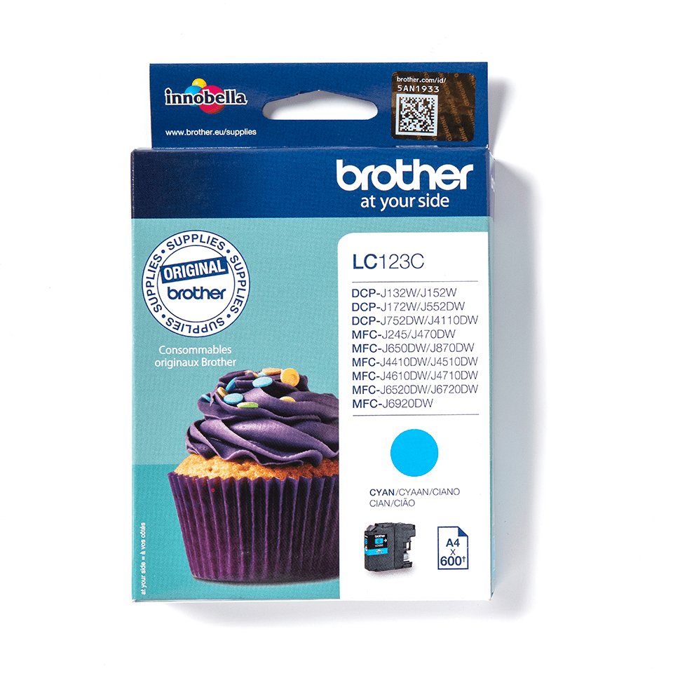 Tinta Original Brother Lc-123c Cian