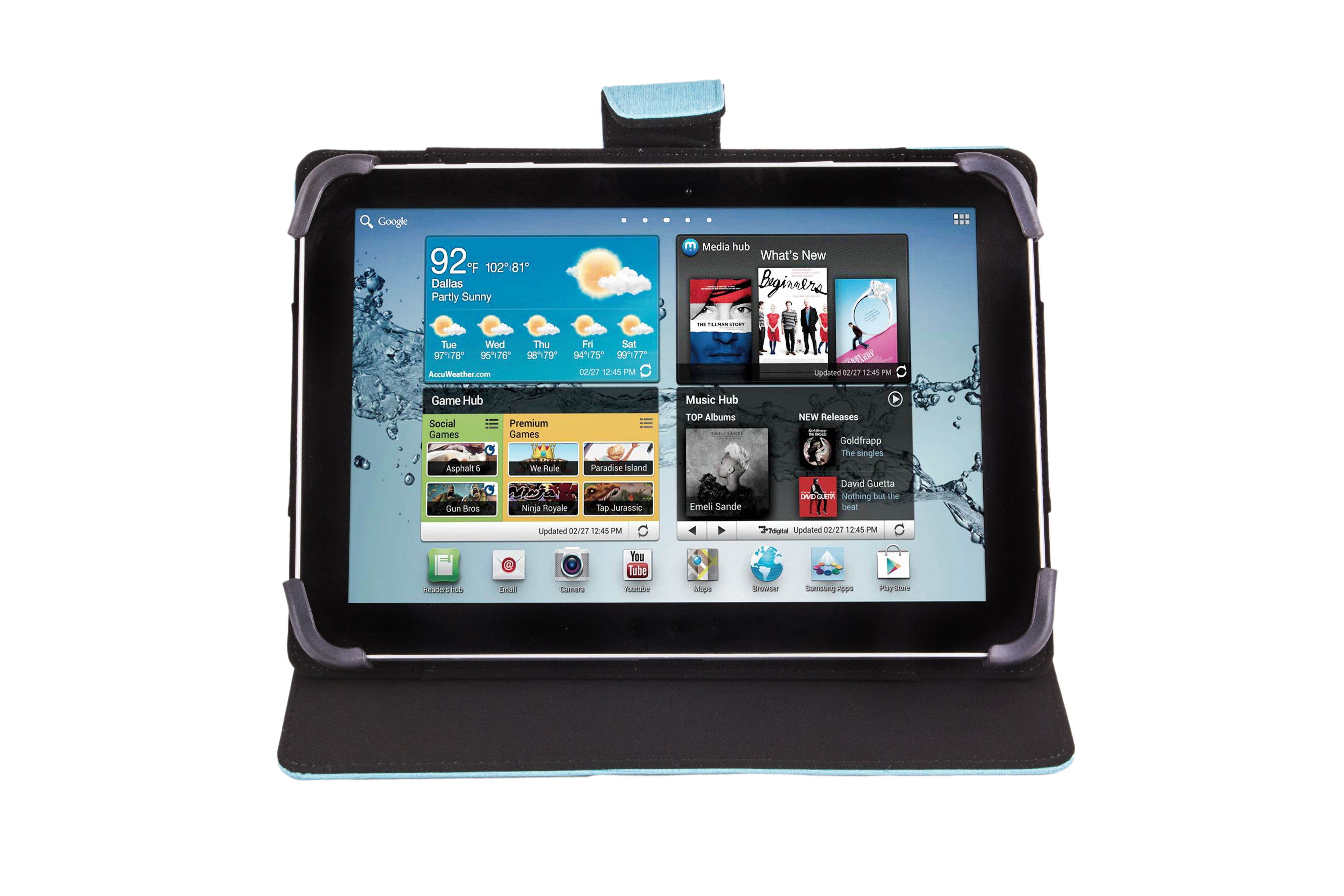 Funda Universal Rotatoria 360º Silver Ht Para Tablet 9-10.1" Azul