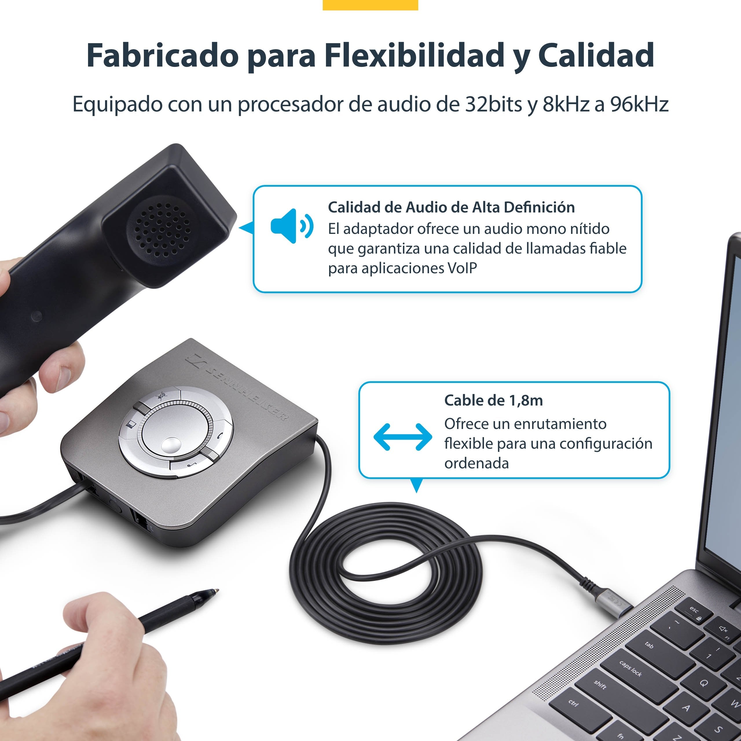 EAN 65030916042 - StarTech.com UR9-HEADSET-ADAPTER cambiador de género para cable RJ-9 Negro imagen 10