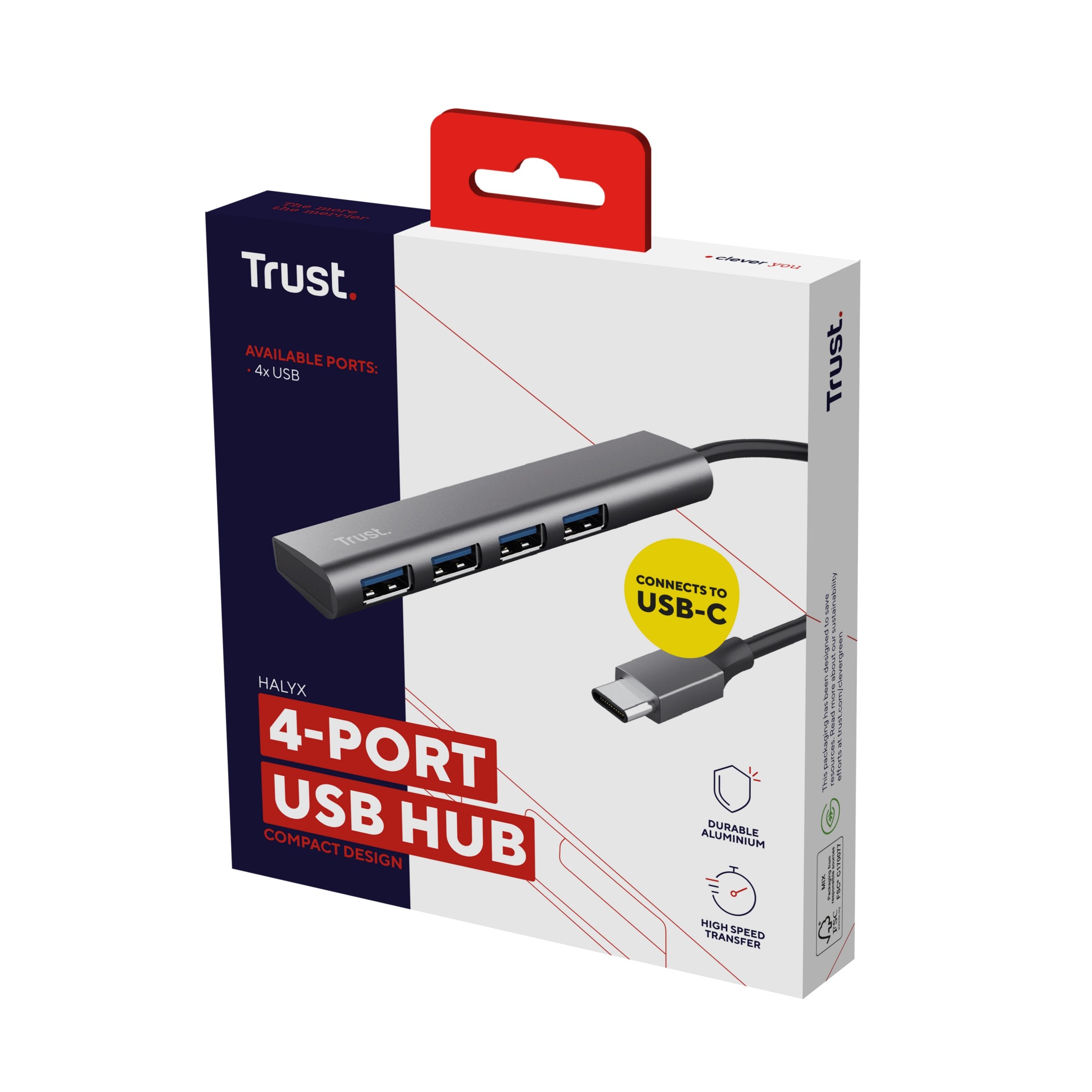 EAN 8713439249484 - Trust Halyx USB 3.2 Gen 1 (3.1 Gen 1) Type-A 5 Mbit/s Gris imagen 7