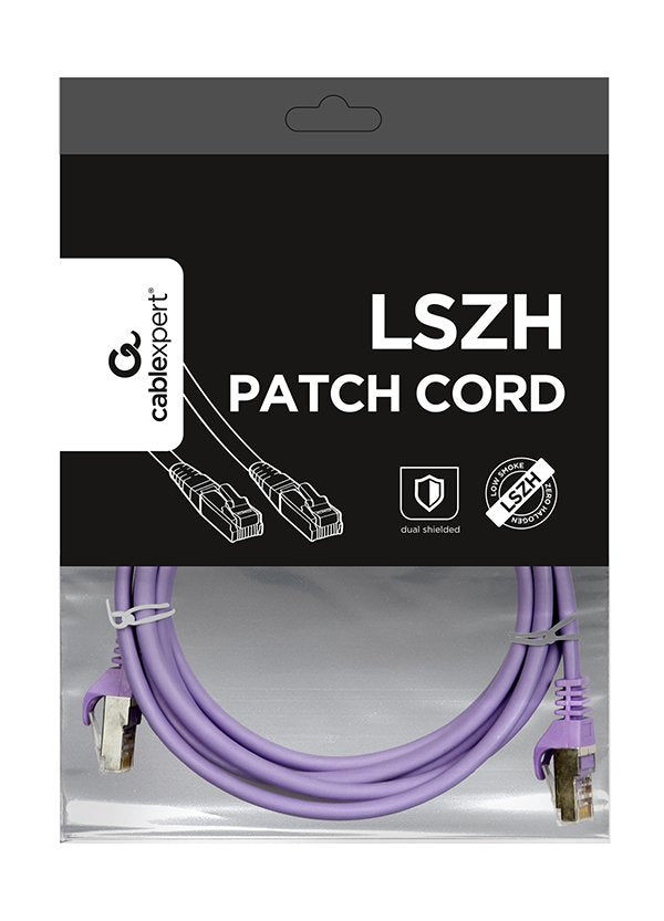 Gembird Cable De Red Rj45 Cat. 6a Sftp Lszh 2m Purple Pp6a-Lszhcu-V-2m