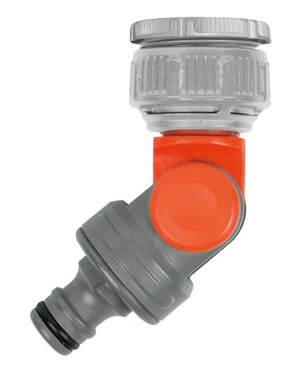 Pieza De Grifo Angular Gardena Para G 3/4", G 1" (Gris/Naranja)