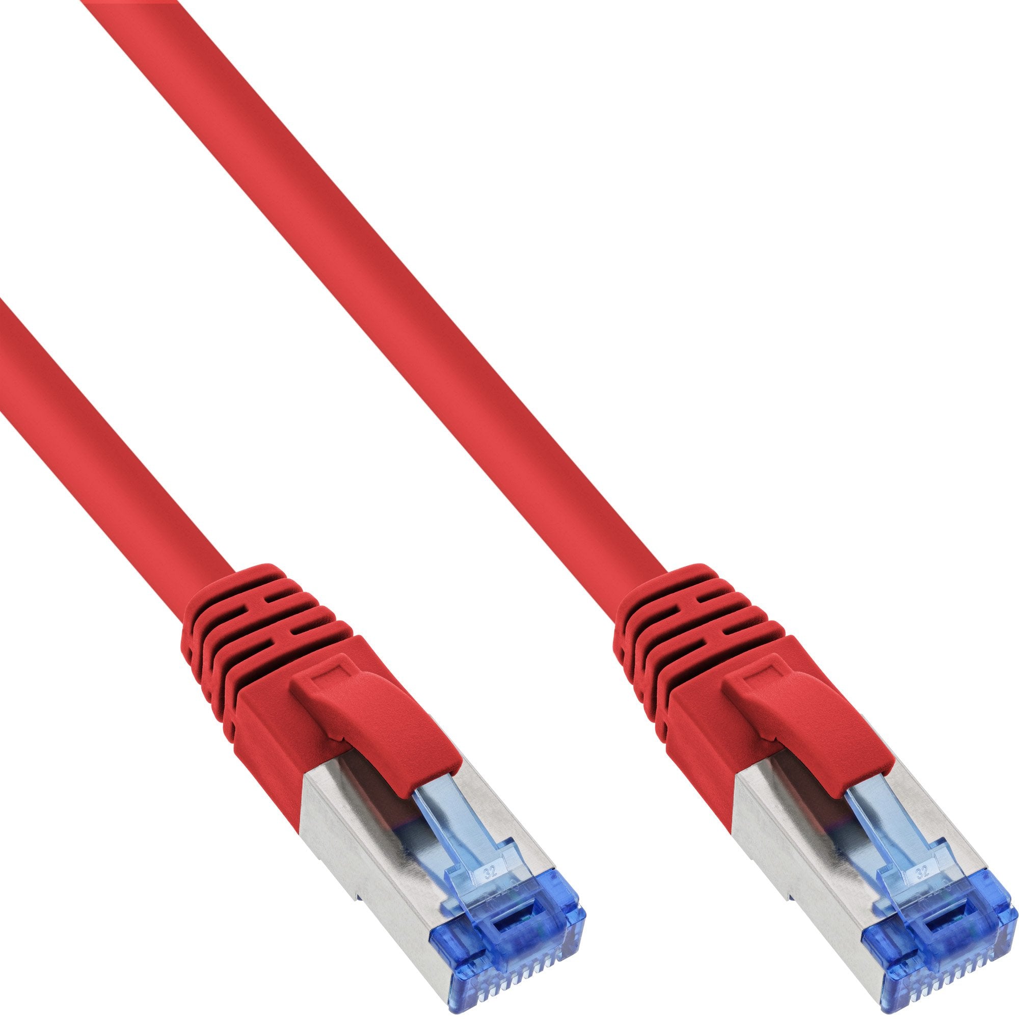 Cable De Red Inline S/Ftp Pimf Cat.6a Libre De Halógenos 500mhz Rojo 20m