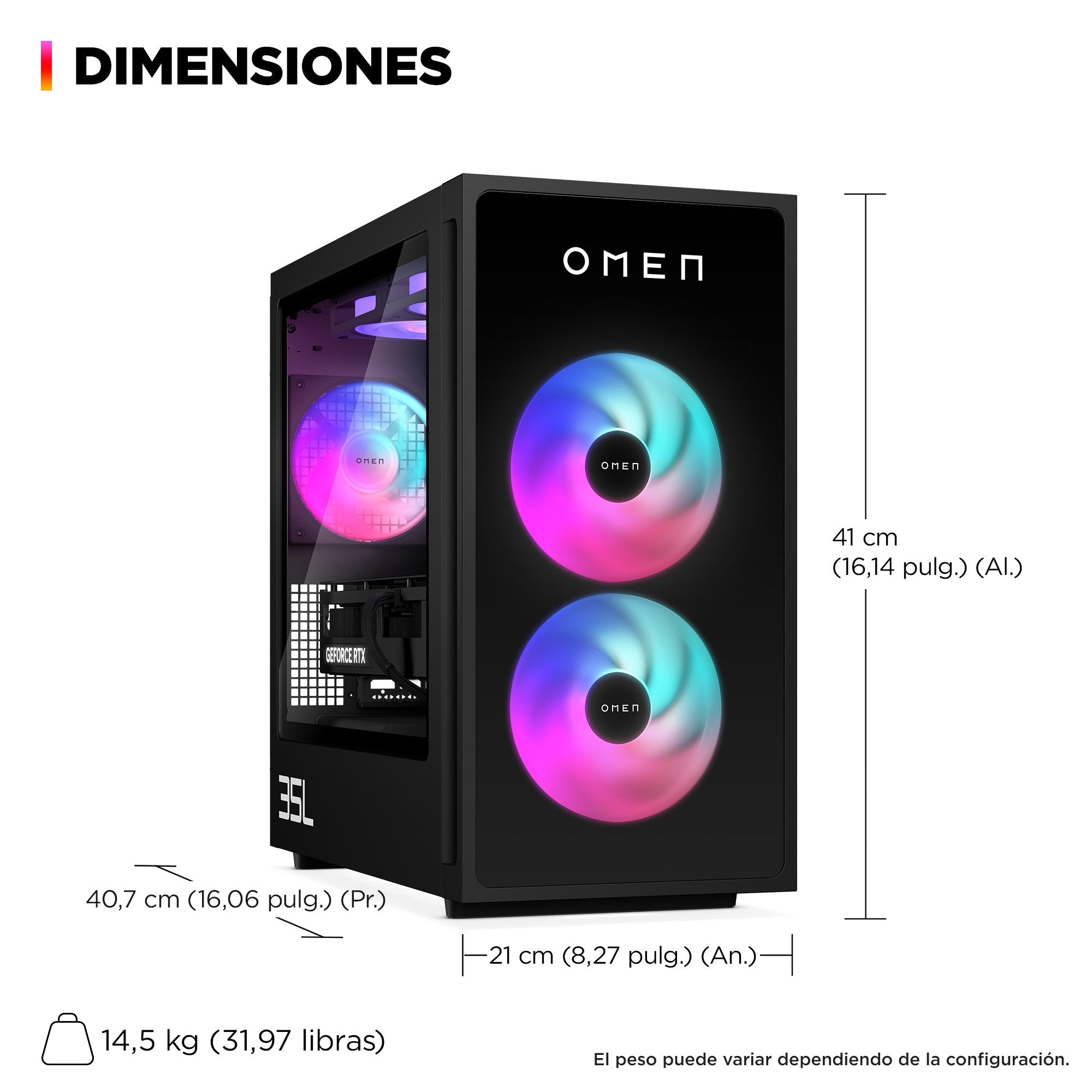 EAN 199251514937 - HP OMEN 35L Gaming GT16-0099ns Intel® Core™ i5 i5-14400F 32 GB DDR5-SDRAM 1 TB SSD NVIDIA GeForce RTX 5060 imagen 4