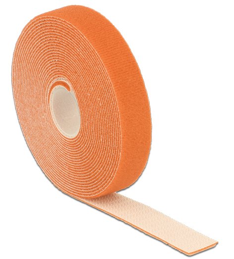Delock Klettband Auf Rolle L 5 M X B 20 Mm Naranja
