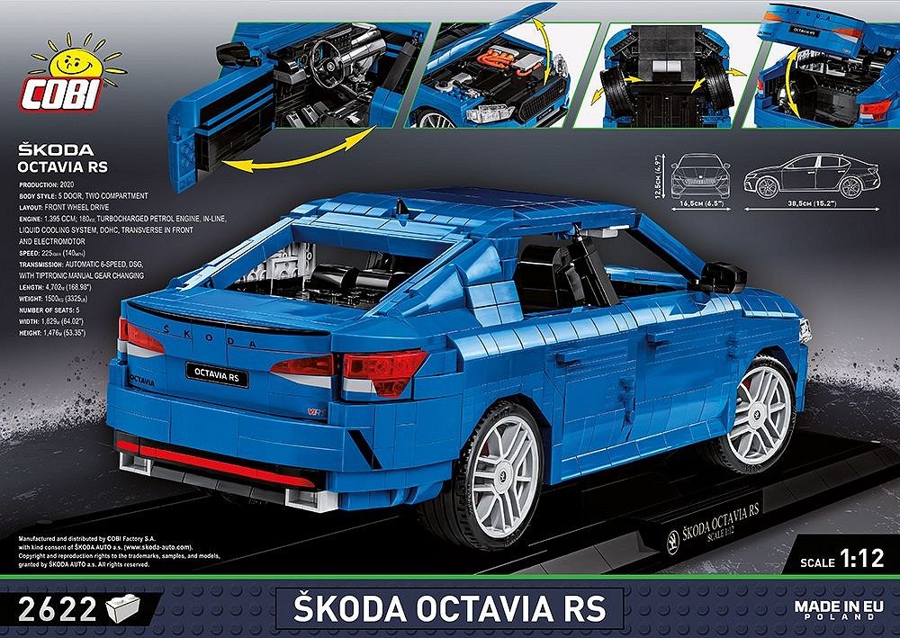 Juguete De Construcción Cobi Skoda Octavia Rs - Executive Edition, Escala 1:12 Cobi-24342