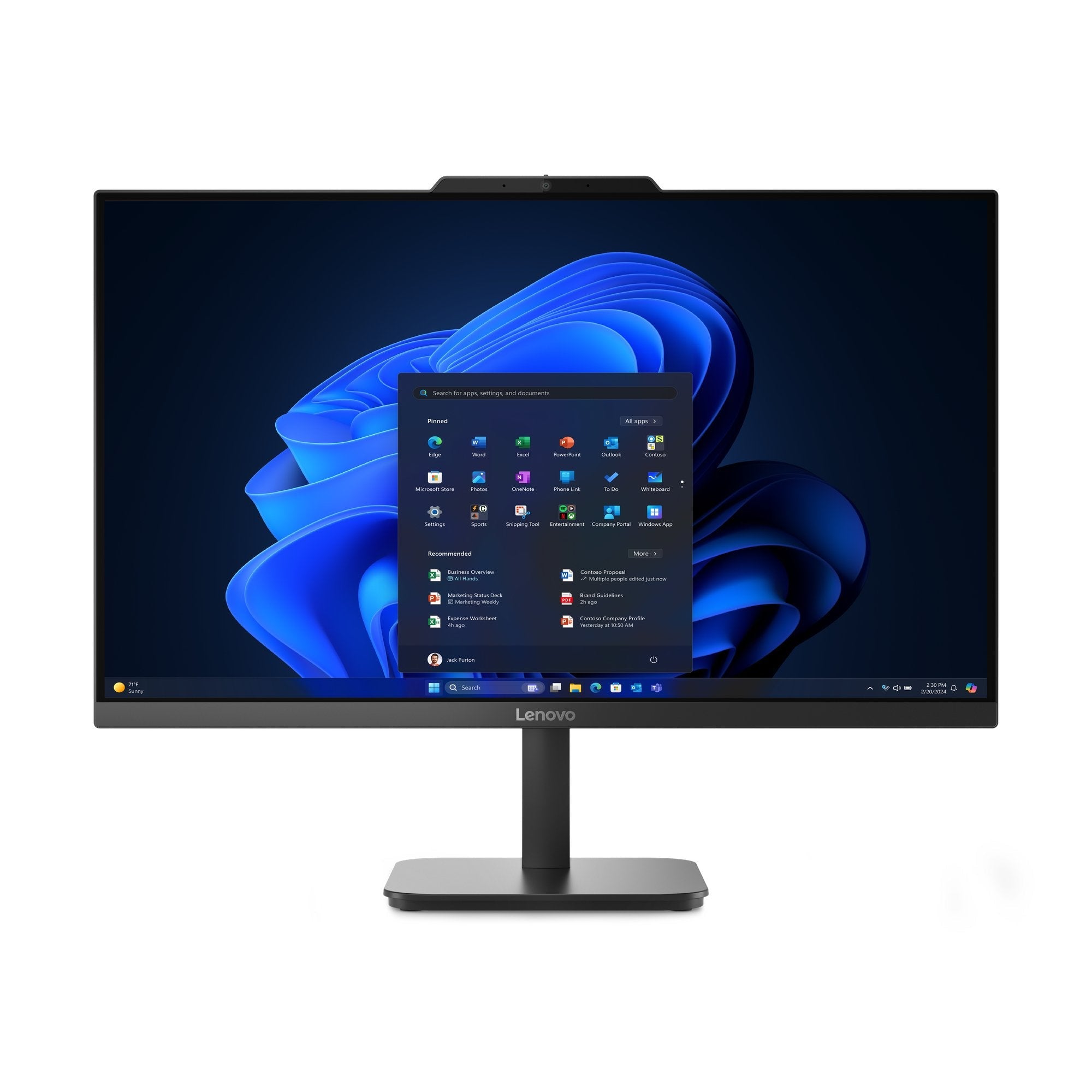 Ordenador All In One Lenovo V100 Intel N100 24" 8gb 512gb W11pro Inc. Teclado Y Mouse
