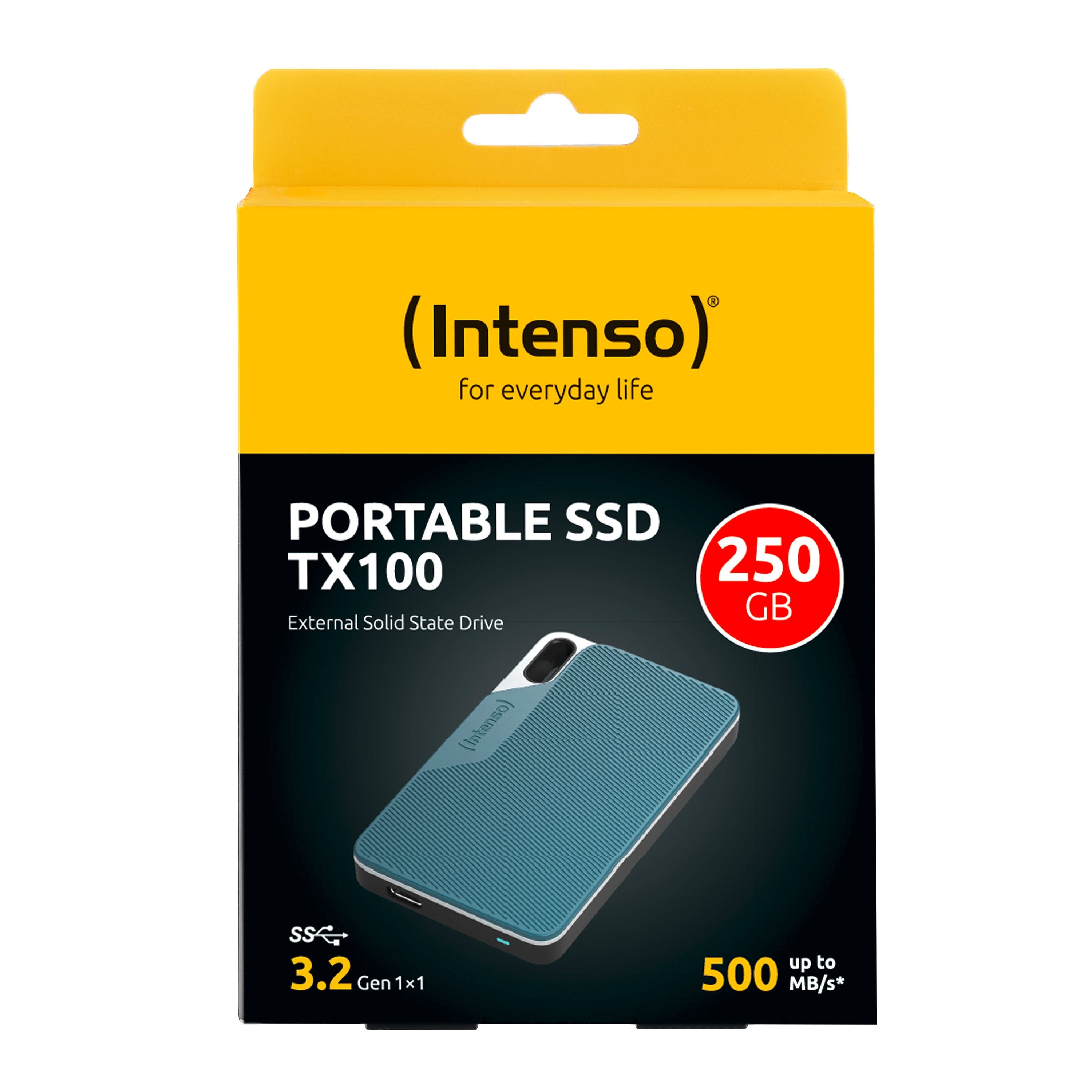 EAN 4034303033522 - Intenso Lesen/Schreiben bis zu 500 MB/s/250GB USB Tipo C 3.2 Gen 1 (3.1 Gen 1) Azul, Gris imagen 2