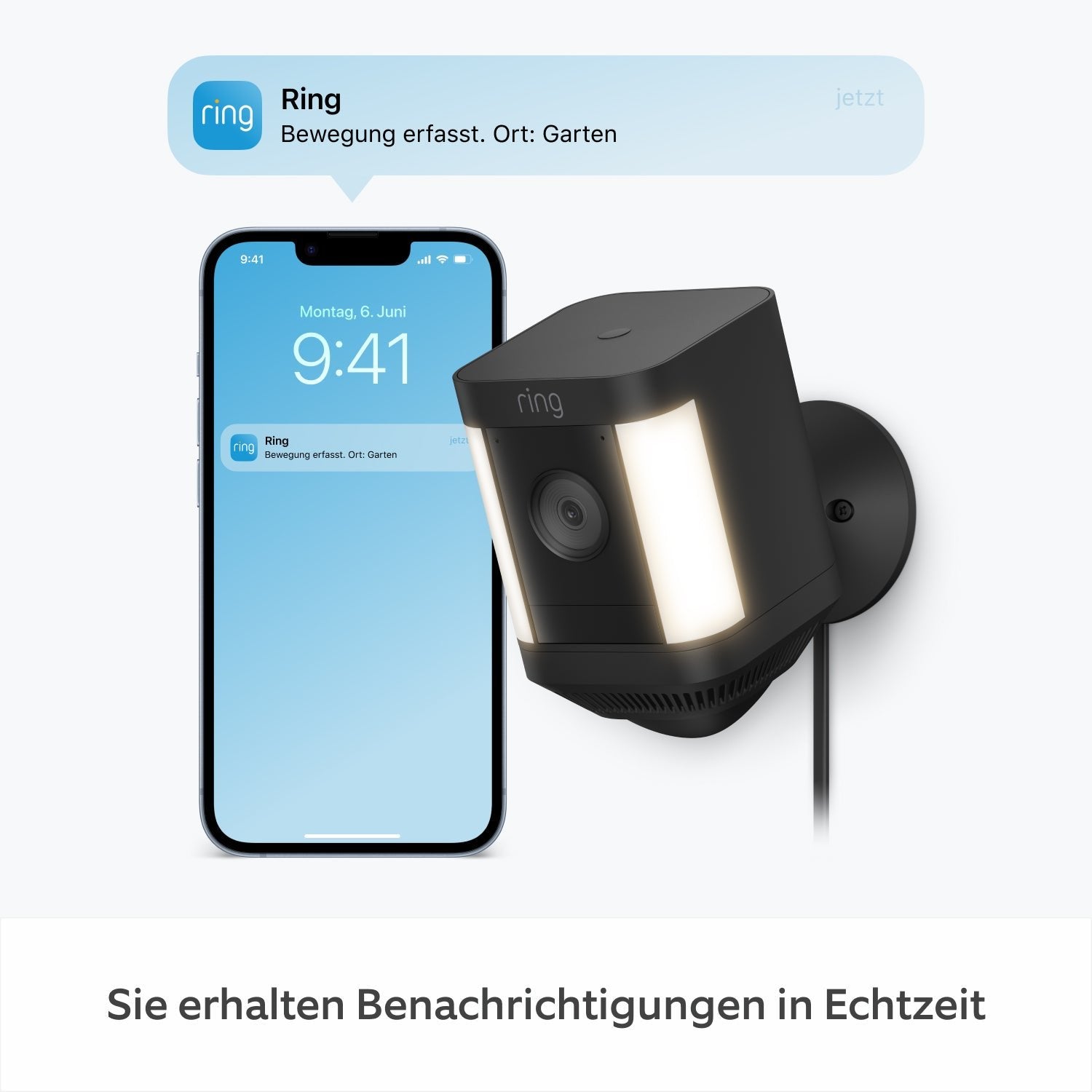 Amazon Ring Spotlight Cam Plus Plug-In Negro