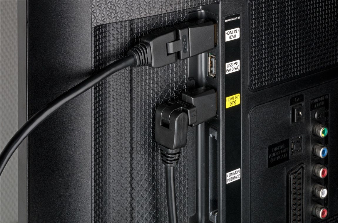 Cable Hdmi A-A 3 Metros Negro Articulado 4k 60hz Cable Con Conectores Articulados 360º Serie 2.0 Goobay