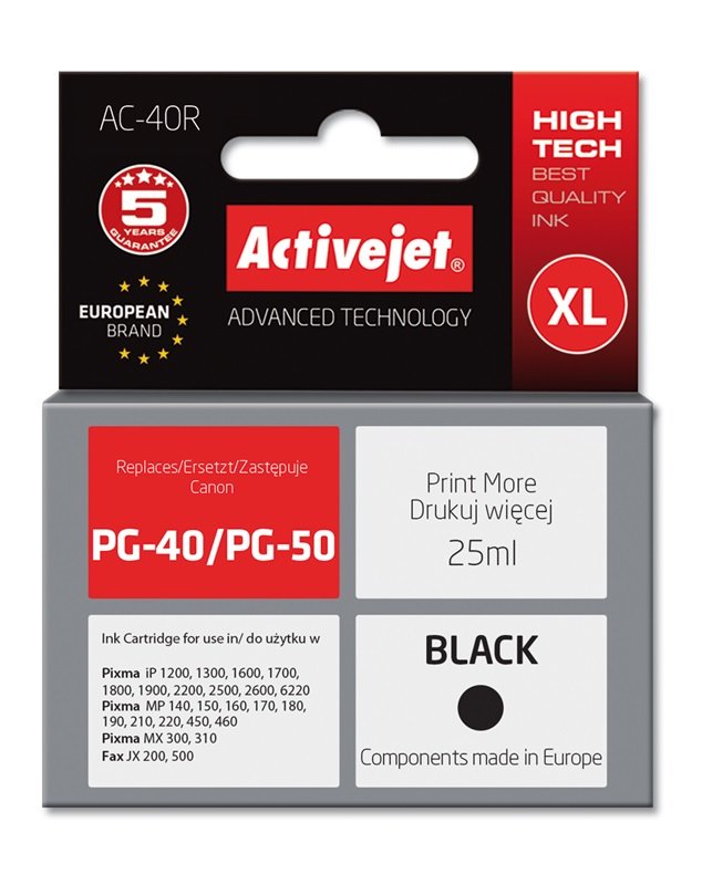 EAN 5904356294661 - Activejet AC-40R cartucho de tinta 1 pieza(s) Compatible Alto rendimiento (XL) Negro imagen 2