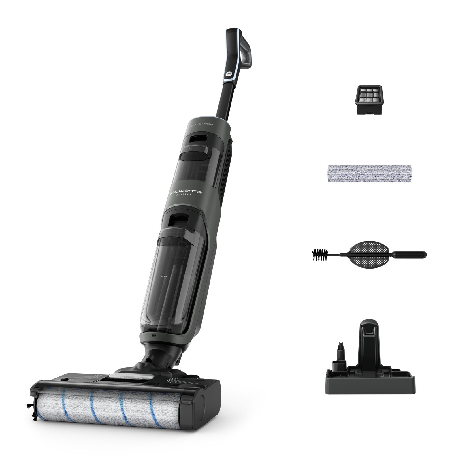 EAN 3221616130012 - Rowenta X-Clean 4 GZ5035 Aspiradora escoba Batería Seca y húmeda Espuma Sin bolsa 200 W Gris imagen 1