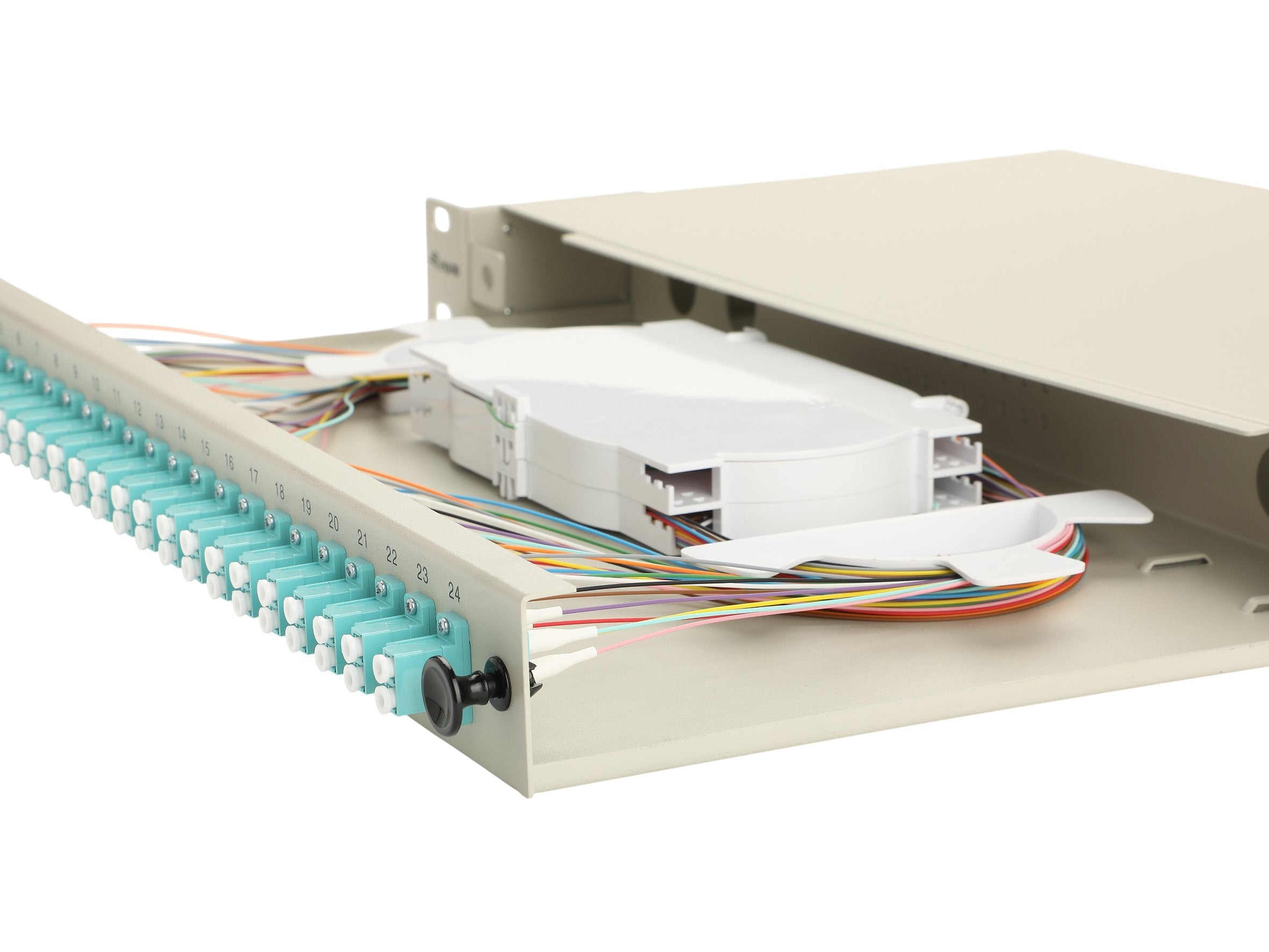 Equip Lwl-Spleisskamen 24-Port Lc-Duplex Om3 1u Komplett Gr
