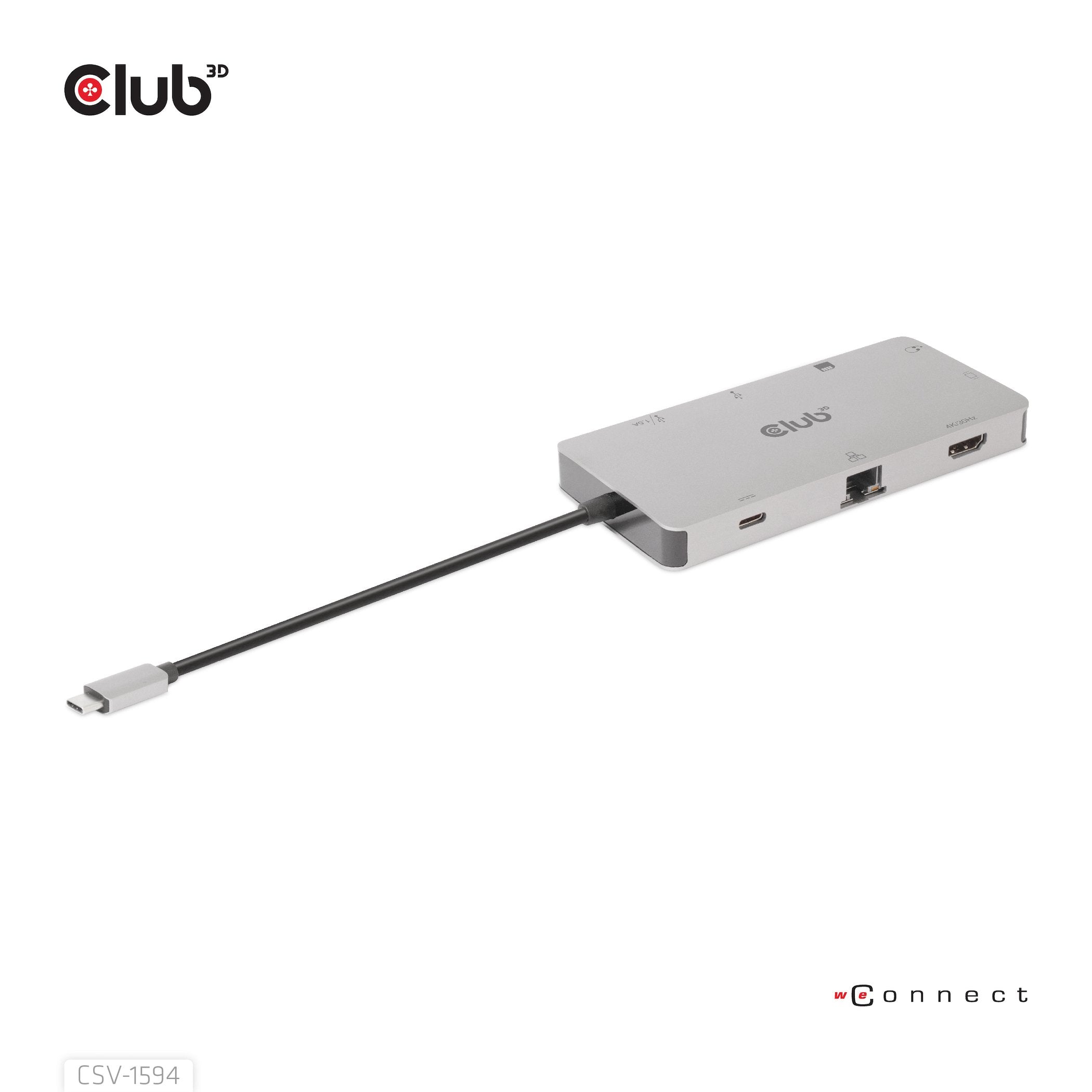 Club3d Usb-9-In1-Hub Usb-C > Hdmi/Vga/2xusb/Usb-C/Rj45/Sd Retail