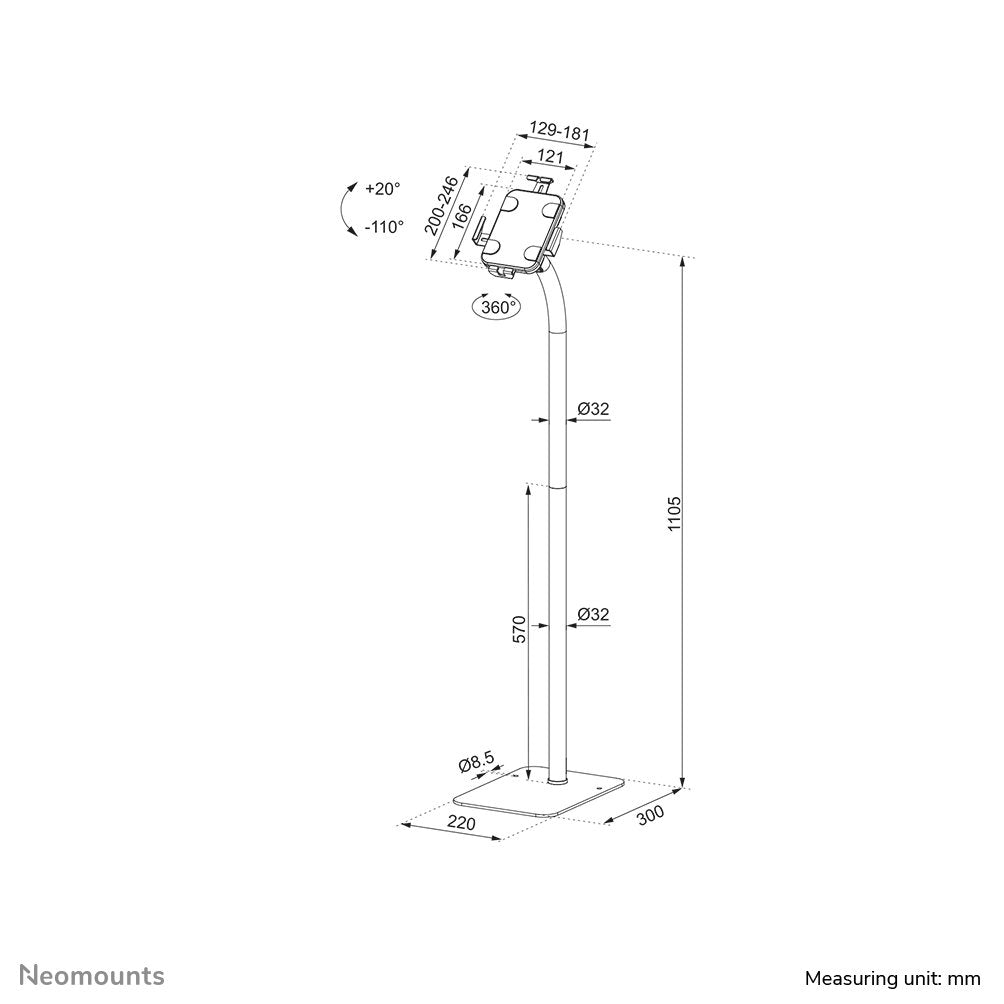 EAN 8717371449803 - Neomounts FL15-625WH1 soporte de seguridad para tabletas Blanco 27,9 cm (11") imagen 19