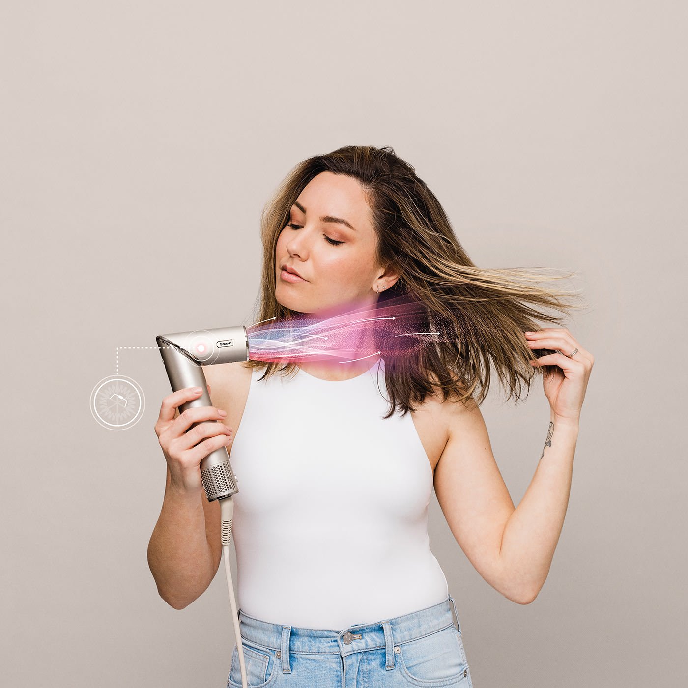 EAN 0622356306621 - Shark Haushaltsgeräte Herramienta de peinado con múltiples accesorios Caliente Beige 1650 W 2,5 m imagen 6