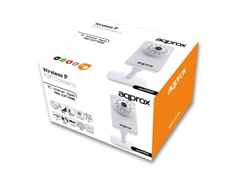 Approx Camara Ip Wifi Hd 640*480 2 Way Audio Vision Remota Microsd Hasta 32g Blanco