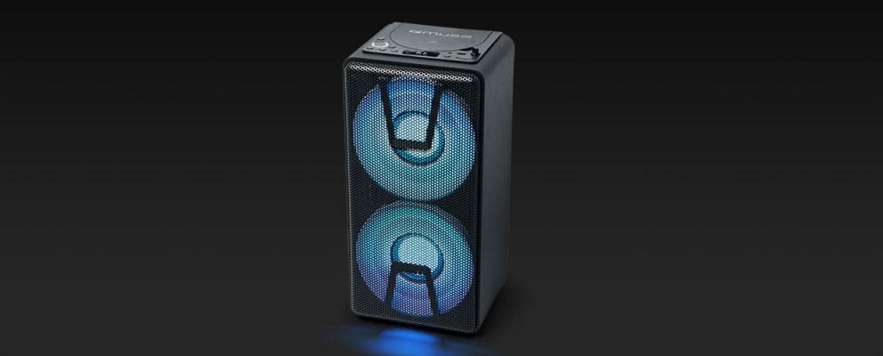Altavoz Muse M-1820 Para Dj Bluetooth Para Fiesta, Con Cd Y Batería, Inalámbrico, Negro