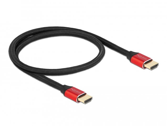 Delock 85772 Cable Hdmi 48 Gbps 8k 60 Hz Rojo 0,5 M Certificado